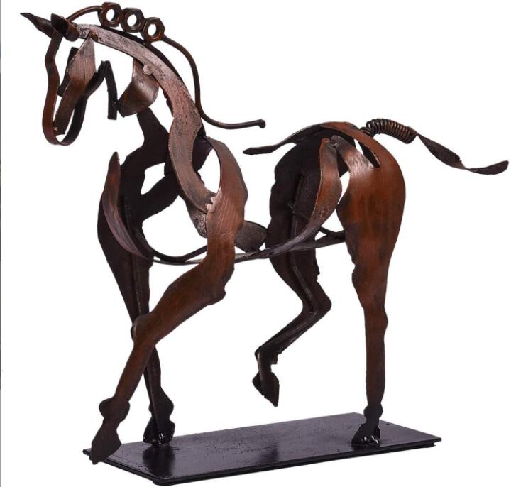Frendorf | IronSteed Metall Pferdeskulptur | Elegante Dekofigur | Zeitloses Design für Zuhause & Büro