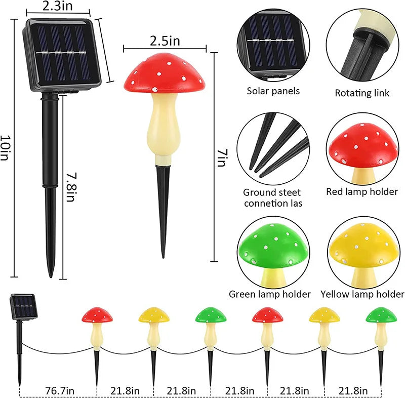 Frendorf | SolarShroom LED Gartenlampe | Solar Pilz Licht | Wasserdicht & Stimmungsvolle Beleuchtung | Deko für Garten & Weg