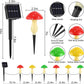 6 Köpfe Solar Pilz Licht Garten Außen Wasserdicht Sonnenlicht Lampen Gartenweg Ostern Halloween Weihnacht Weihnachtsdekoration