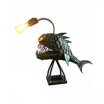 Tischlampe - RusticFish - Anpassbare Beleuchtung - Handgefertigter Künstlerischer Charme