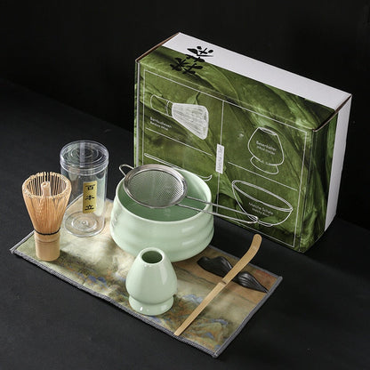 Japanischer Matcha, geeignet zum Bürsten einer Schüssel Tee, Schneebesen, Keramik-Ei-Schläger, Matcha für japanische Teezeremonie, Tee-Set manuell
