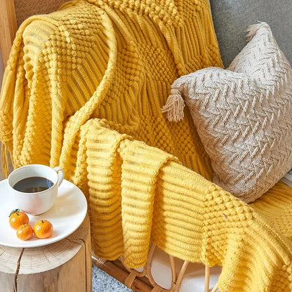Nordic Style Dick Gestrickte Decke
