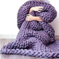 Gemütliche Strick Chunky Decke