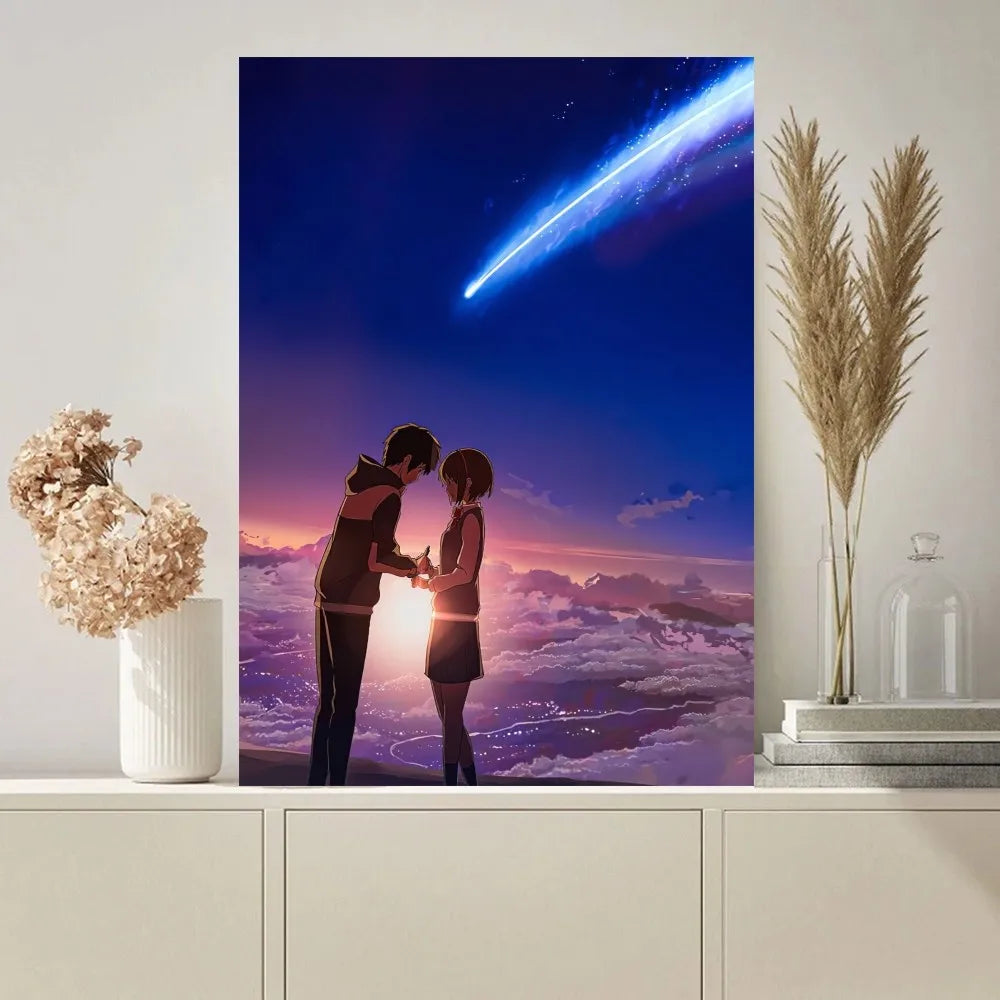 Anime Dein Name Poster Malereien an der Wand Bild für Wohnzimmer Innenraum Malerei Raumdekoration