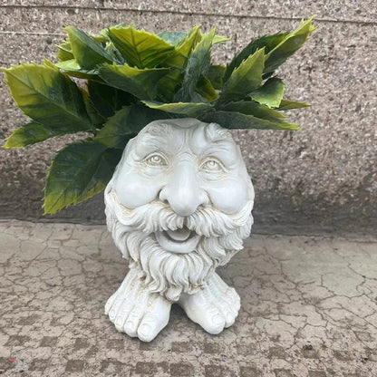Blumentopf - Muggle - Lustiges Gesicht - Harz Sukkulente Pflanzer