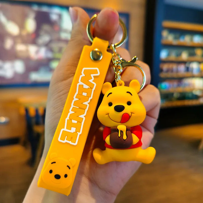 Anime Disney Schlüsselanhänger - Süßer Mickey Mouse, Minnie, Lilo und Stitch Cartoon Schlüsselring, Ornament und Autoanhänger, Perfekte Geschenke für Kinder