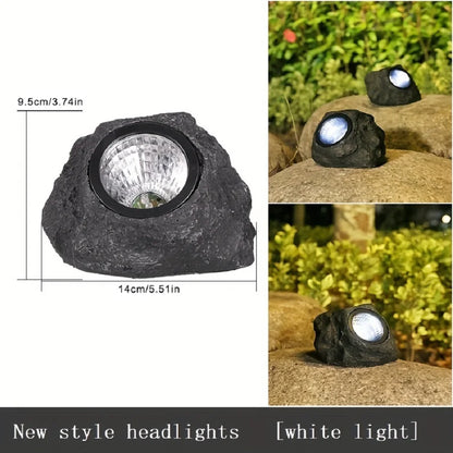 Frendorf | Wasserdichte Außen Solar Felsen Spotlight Lampen