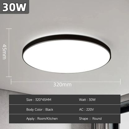 Frendorf | Moderne LED-Deckenlampe – 18W/30W/40W/72W Runde Deckenleuchte für Wohnzimmer, Schlafzimmer, Küche und Badezimmer