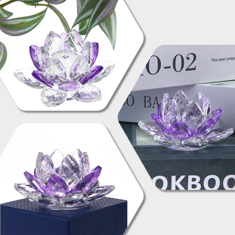Kristall Lotus Blume Handwerk Glas Briefbeschwerer Hause Dekoration Ornamente Figuren Hause Hochzeit Party Decor Geschenke Souvenir