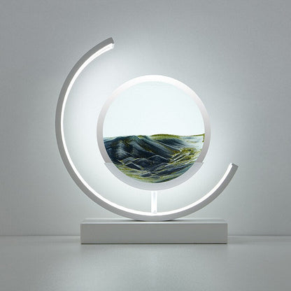 Frendorf | SandGlow Dynamic Quicksand Tischleuchte | Beruhigende Sandlandschaft | Dekorative LED Nachttischlampe