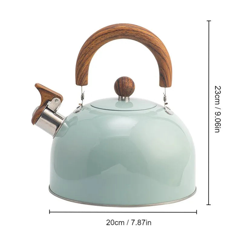 1 Stück 2,5/3 l Liter Kessel aus Edelstahl, verdickter Wasserkocher, Gas-Induktionsherd, universeller Wasserkocher, Kessel