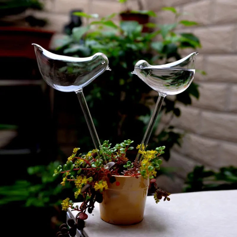 Dekorative Glasvogel-Wishewannen - 8 Stile Selbstbewässernde Zimmerpflanze & Blumen Glasbewässerungsgerät