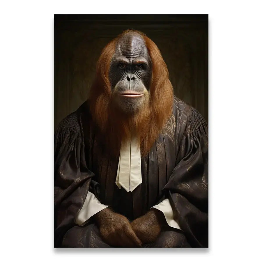 1Stk Wandkunst Leinwand Malerei Tier Zuhause Dekor Wohnzimmer Innendekoration Arzt Poster Schlafzimmer Anwalt Orang-Utan Dekoration