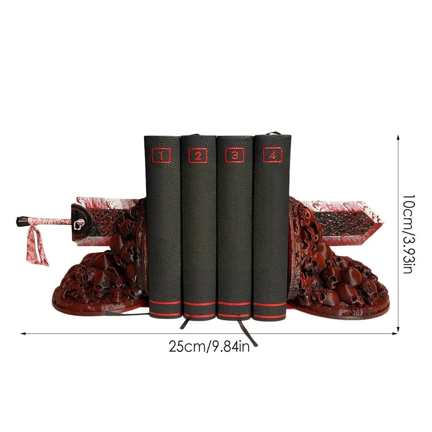 Berserk Buchstützen Wütende Buchstützen Drachenjäger Harz Handwerk Studienkunst Dekoratives Ornament Zuhause Schreibtisch Bücherregal T4z7