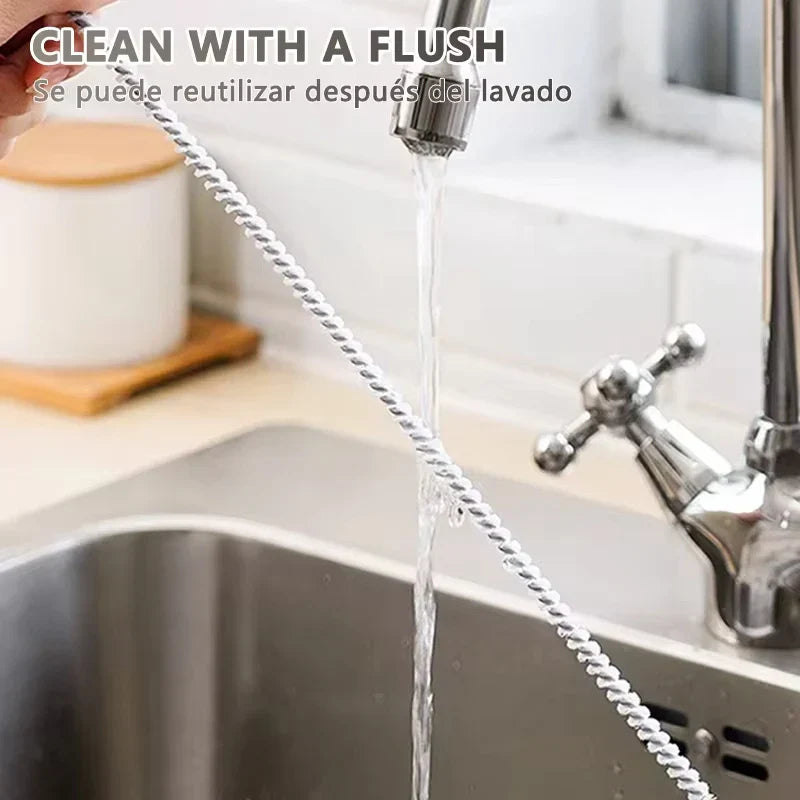 Frendorf | Drainova Rohrreiniger-Bürste | Flexibel & Wiederverwendbar | Für Bad & Küche | 45–65 cm