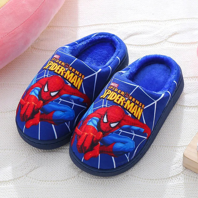 Frendorf | Spider-Man Kinder Hausschuhe – Weiche Baumwoll Hausschuhe für drinnen im Herbst und Winter