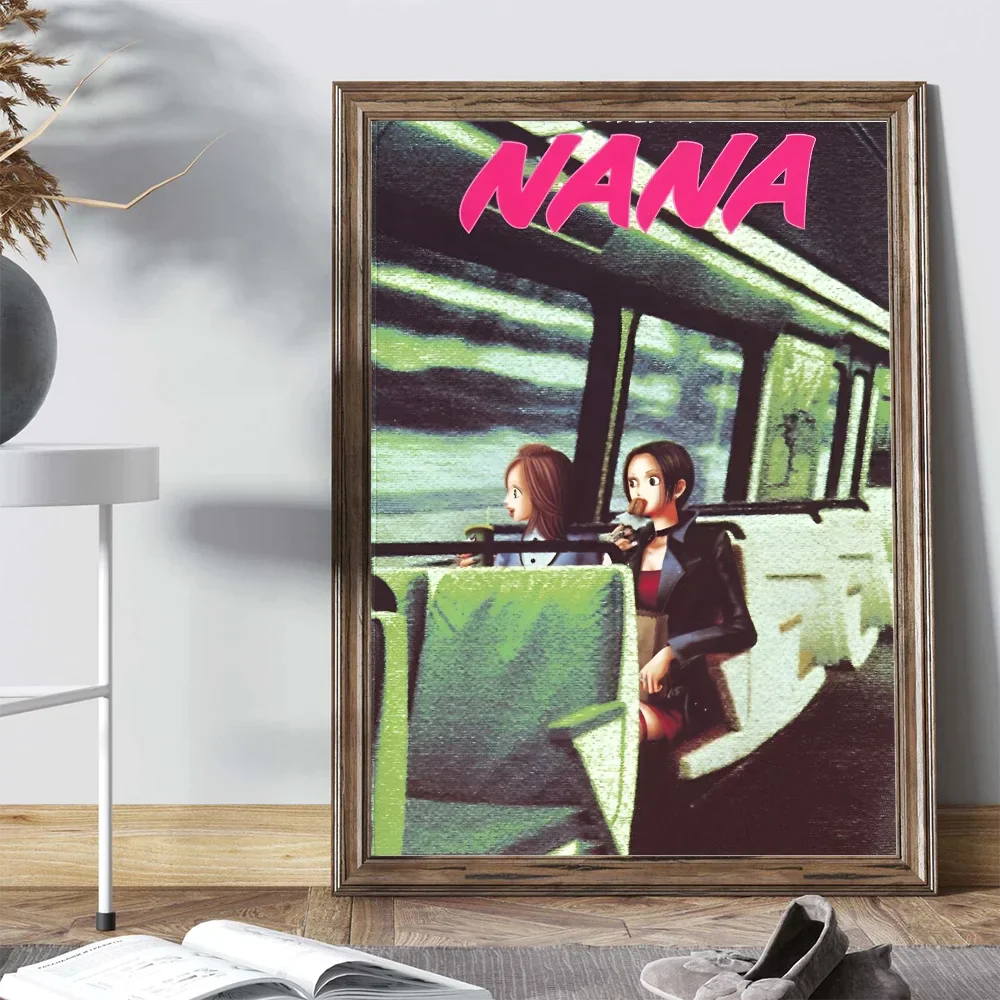 Japanischer Klassischer Anime NANA Poster Selbstklebendes Kunstposter Retro Kraftpapier Aufkleber Raum Bar Café Vintage Dekoratives Gemälde
