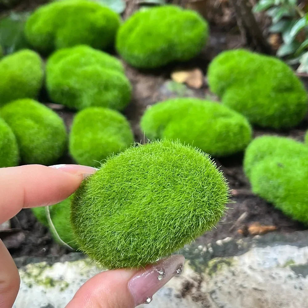 Frendorf | 50/5PCS Künstliche Schaum Moos Steine – Fake Grüne Moos Steine für Mikro Landschaft, DIY Basteln und Heim Garten Blumentopf Dekoration