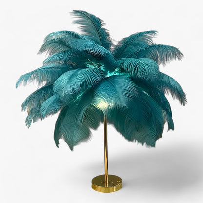 FeatherGlow | Tischlampe mit Touch-Control - LED mit Federn für Hochzeiten und Raumdekoration