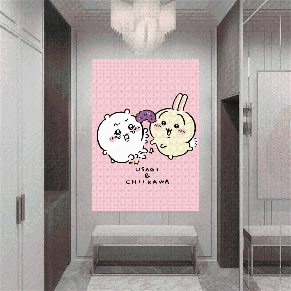 Niedliches Chiikawas Poster Home Office Studium Wand Schlafzimmer Wohnzimmer Küchen Dekoration Malerei
