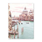 Venice Amalfi Küstenstadt Wasserfall Leinwandposter | Nordisches Schlafzimmer Wandkunst für Wohnzimmer Wohnkultur