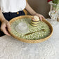 Lotusblatt Rattan & Muschel Obstkorb Tablett