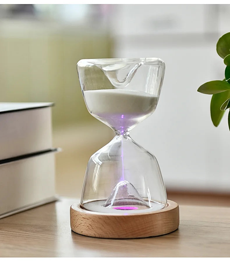 Frendorf | TimelessGlow - Elegante LED Sanduhr-Nachtlampe mit Fernbedienung