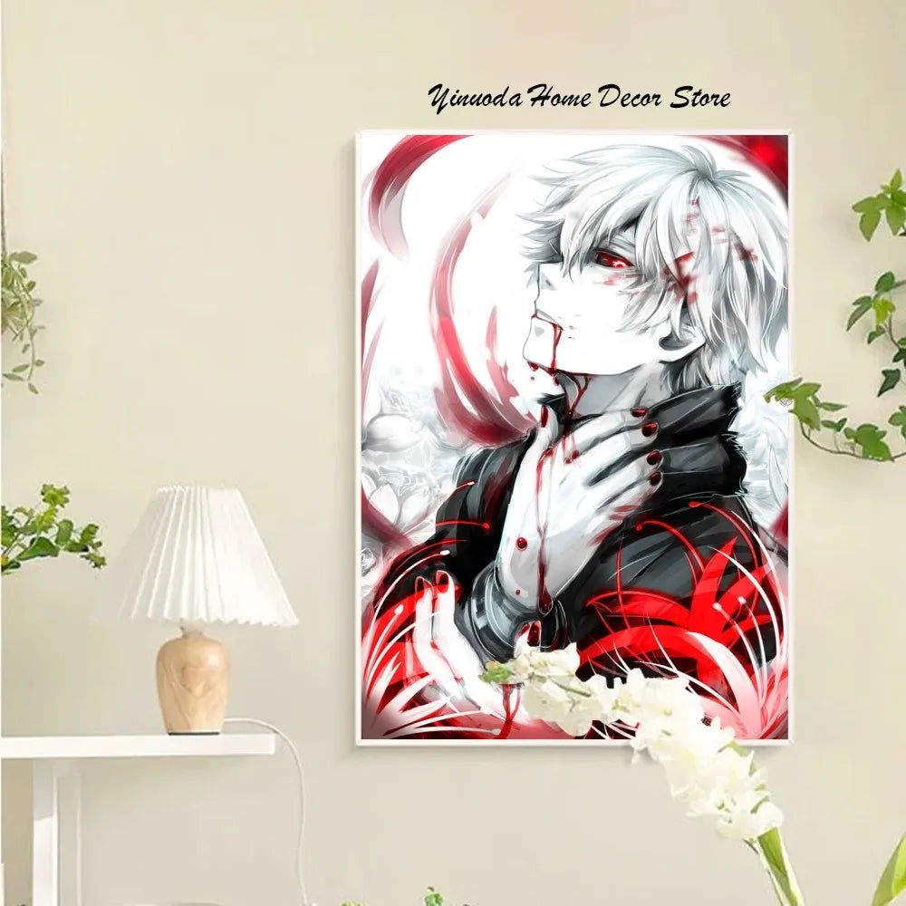 Tokyo Ghoul Anime Poster Wandkunst Wohnkultur Raumdekoration Digitale Malerei Wohnzimmer Restaurant Küchenkunst