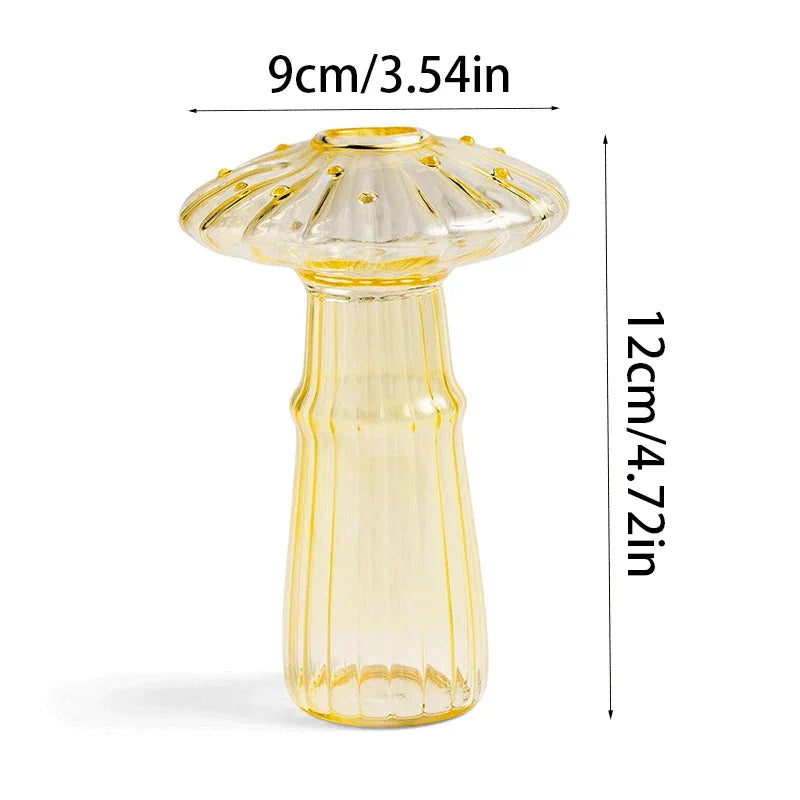 1 Stück Pilz Glasvase Transparent Hydrokultur Blumen Aromatherapie Flasche DIY Kreative Tischhandwerke Nordic Home Dekoration