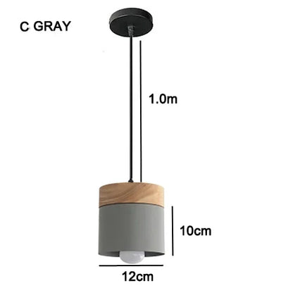 Nordische LED-Pendelleuchten aus Metall und Holz - Moderne Hängelampen für Esszimmer und Küche