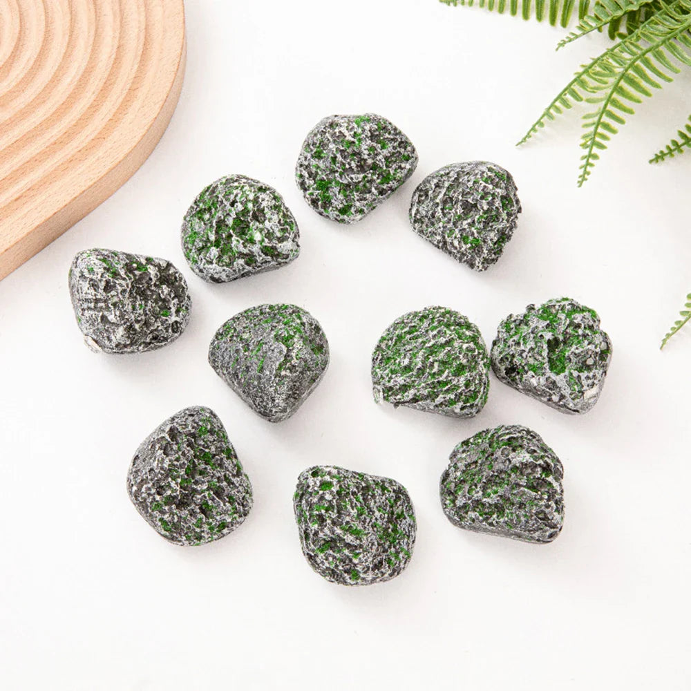 Frendorf | 10PCS Moosgrau Stein Mehrere Formen Pflanzmoos Blöcke – DIY Simulation Grünpflanzen für Gartendekoration