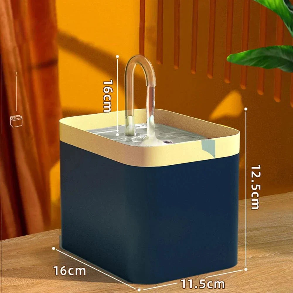 Frendorf | Ultra-leise Haustier-Wasserbrunnen mit intelligenter Filtration - 1,5 l Edelstahl