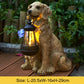 Frendorf | Solarbetriebene Outdoor-Harz-Hundestatue Lampe