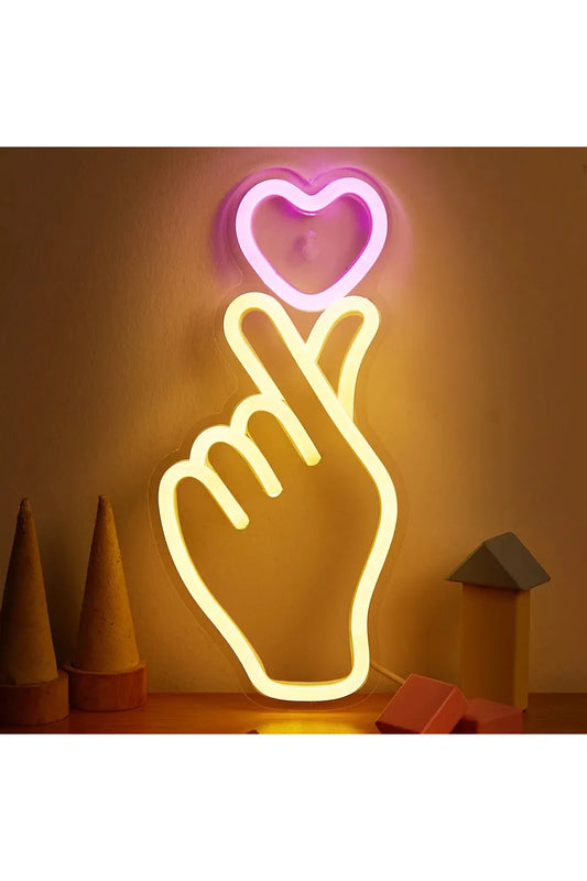 Hand Herz LED Neon