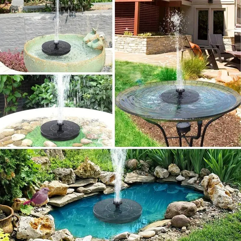 Frendorf | SolarSpring Vital Solarbrunnen | Schwimmende Teichpumpe | Gartendeko | Solar-Wasserspiel für Außen