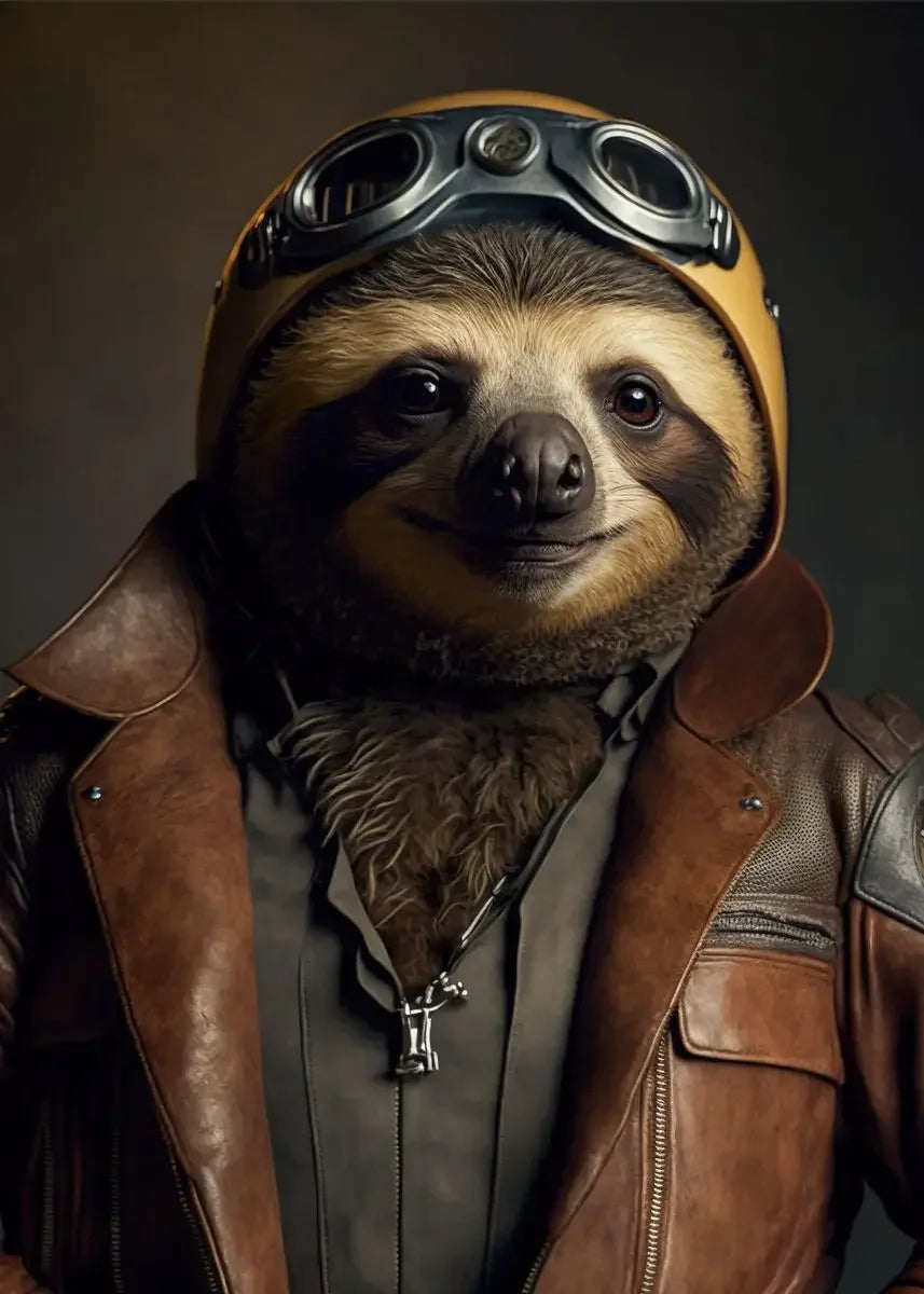Lustige Tier-Aviator-Poster-Drucke Löwe Tiger Elefant Reh Flugzeug Pilot Leinwandmalerei Wandkunst Für Wohnzimmer Wohnkultur