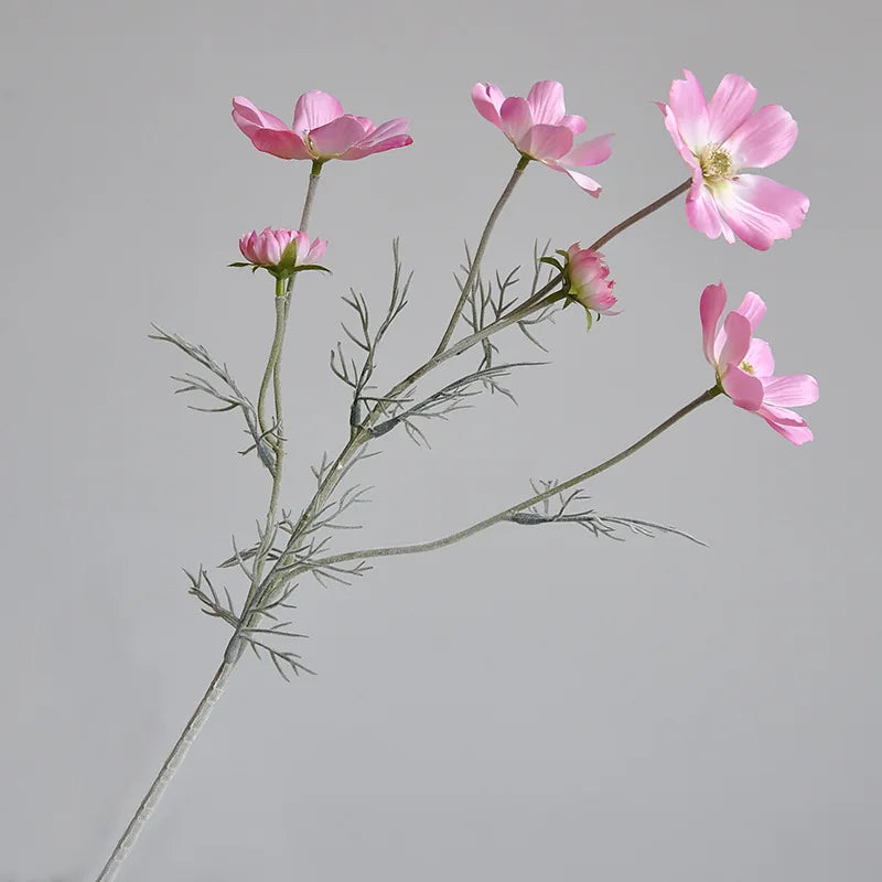 Frendorf | 60 cm Gesang Blume Künstliche Seidenblume – Weiße Cosmos Gänseblümchen für Hochzeit, Weihnachten, Herbst Wohnkultur