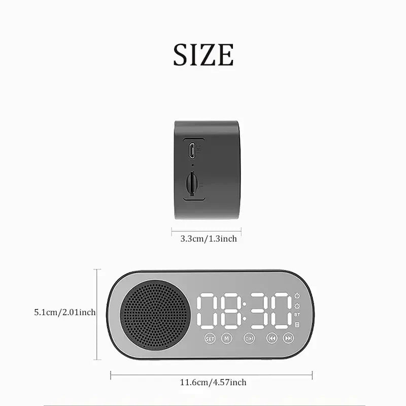 Digitale Weckuhr mit Bluetooth-Lautsprecher & FM-Radio