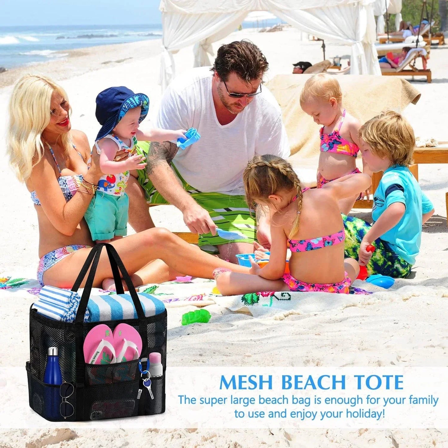 Frendorf | BeachMaster | XXL Strandtasche | Wasserdicht & Sandfrei | Ultraleicht & Organisiert