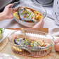 4-teilige Glas-Auflaufform, Set mit 2 Auflaufformen mit Glasdeckeln, 1,9 Qt und 3 Qt