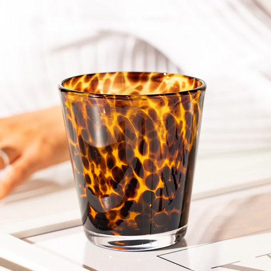 Leopard Retro Trinkglas