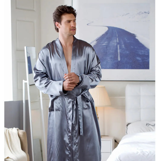 Frendorf | RelaxWear Bademantel - Eleganter Satin-Bademantel für Komfort