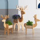 Frendorf WhimsiRustic Holzblumenständer Rentier | Ausgefallene Garten- & Innendeko mit Pflanzkasten