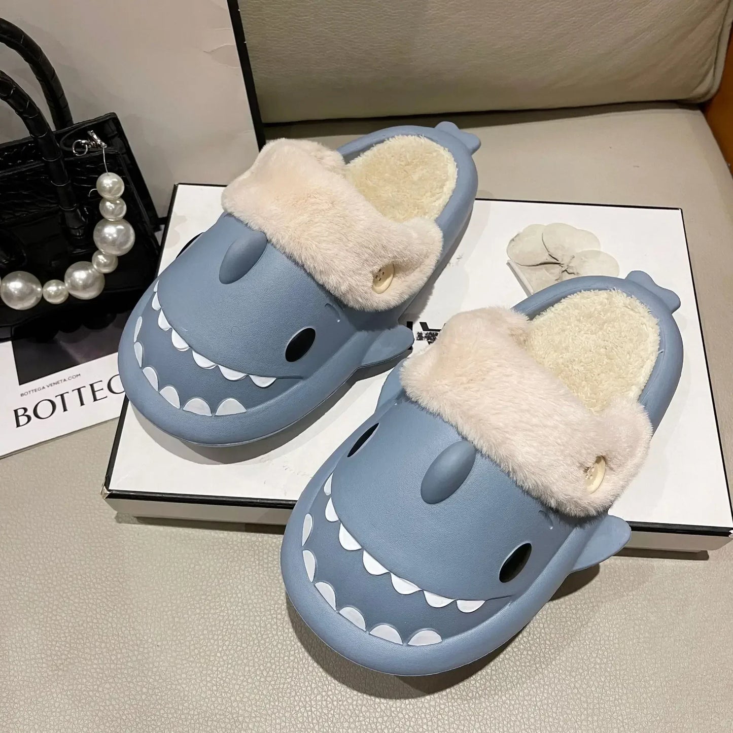 SharkSlides - Lustige Baumwollpantoffeln
