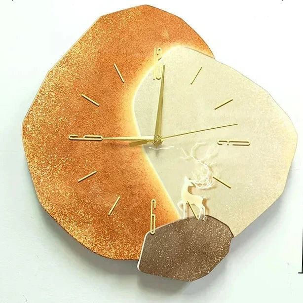 Frendorf | Moderne Wanduhren für Wohnzimmer – Elegante und Ästhetische Uhr mit Leise Funktion