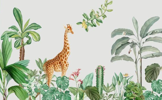 Frendorf | Das edle Giraffe Kinderzimmer Tapete Wandbild