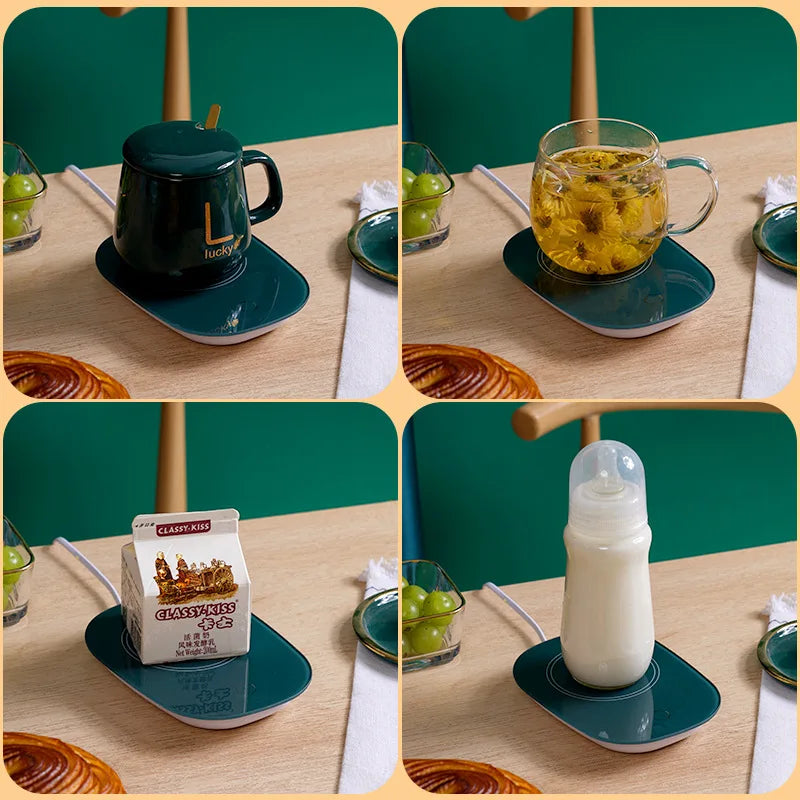400ML Kaffeetasse Untersetzer Set 55 Grad Temperaturhalte Automatische Heizung Keramikbecher