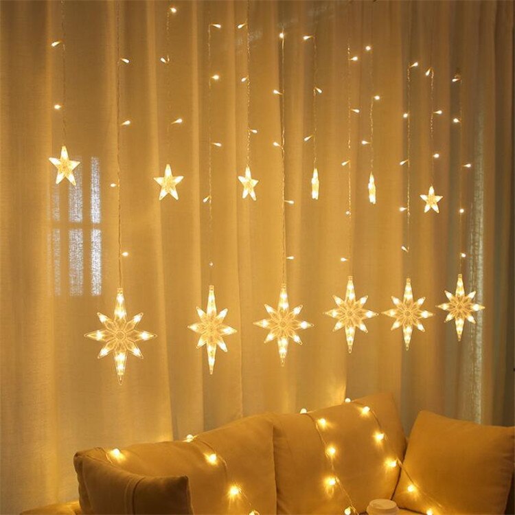 Solar Moon Star Lampe LED Lichterkette Dekoration