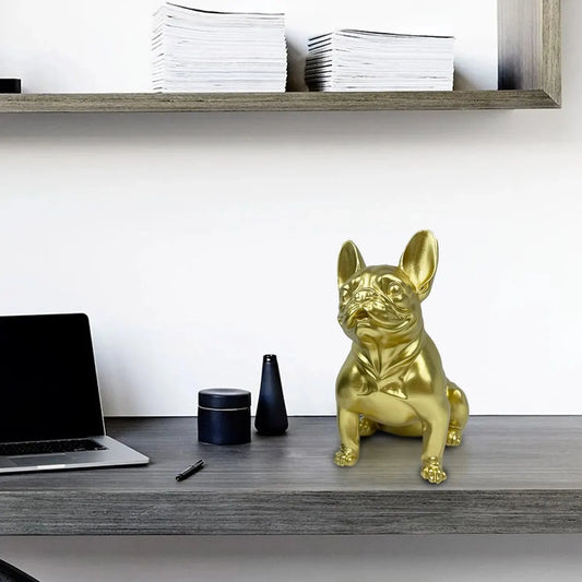 Französische Bulldoggen-Statue – farbenfrohe Hundestatue aus Kunstharz für Heimdekoration und Präsentation im Freien, perfekt für Bulldoggenliebhaber
