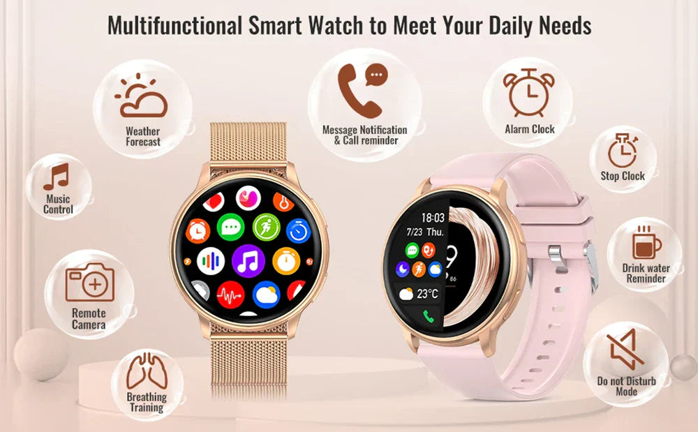 Frendorf | Neue Luxuriöse Sport Fitness Tracker Smartwatch Mit Mehreren Zifferblättern Für Frauen